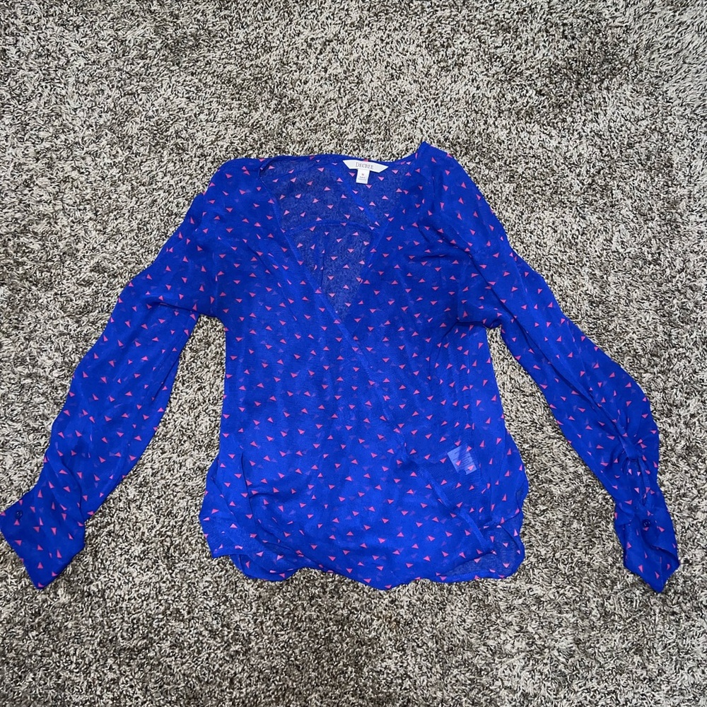 Blue Top w Purple Triangles
